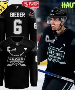 Los Angeles Kings Skate for LA Strong x Justin Bieber Hockey Jersey