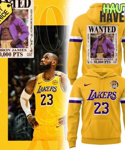 Los Angeles Lakers Wanted LeBron James 50K Special Edition Hoodie