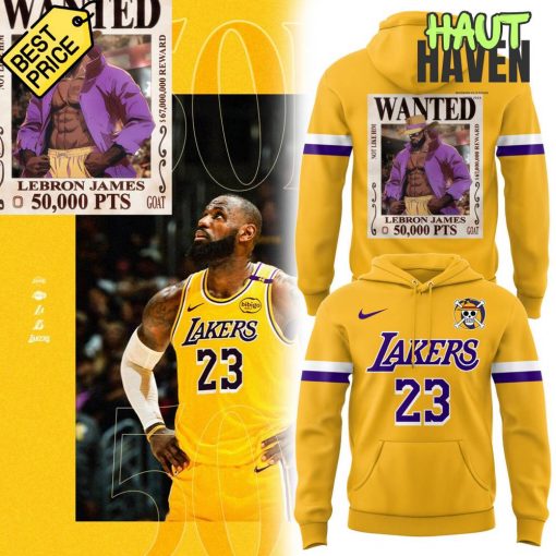 Los Angeles Lakers Wanted LeBron James 50K Special Edition Hoodie