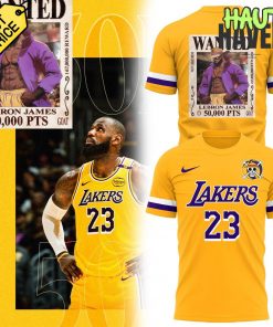 Los Angeles Lakers Wanted LeBron James 50K Special Tee