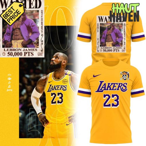 Los Angeles Lakers Wanted LeBron James 50K Special Tee