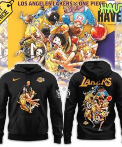 Los Angeles Lakers x One Piece D.Luffy Special Black Hoodie