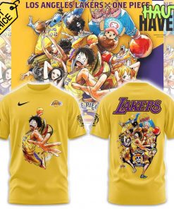 Los Angeles Lakers x One Piece D. Luffy Special Yellow Shirt