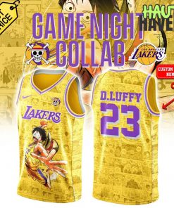 Los Angeles Lakers x One Piece Game Night Collab Personalized Basketball Jersey Shorts