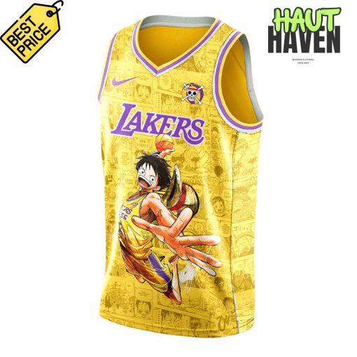 Los Angeles Lakers x One Piece Game Night Collab Personalized Basketball Jersey Shorts