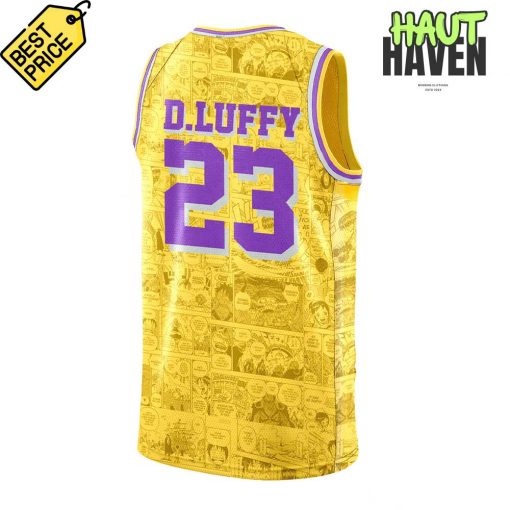 Los Angeles Lakers x One Piece Game Night Collab Personalized Basketball Jersey Shorts