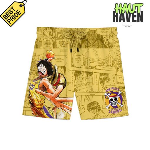 Los Angeles Lakers x One Piece Game Night Collab Personalized Basketball Jersey Shorts