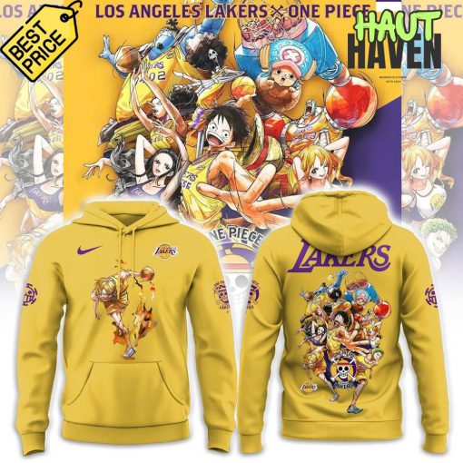 Los Angeles Lakers x One Piece Sanji Special Yellow Hoodie