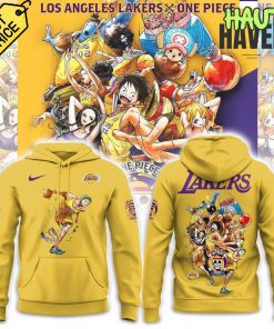 Los Angeles Lakers x One Piece Zoro Special Yellow Hoodie