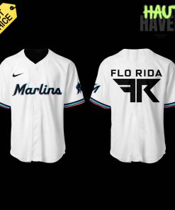 Miami Marlins Luis Fonsi and Flo Rida Special White Jersey