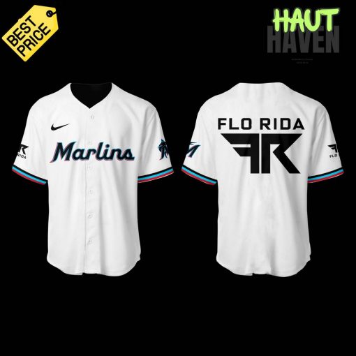 Miami Marlins Luis Fonsi and Flo Rida Special White Jersey