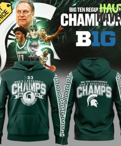 Michigan State Spartans Basketball Big 10 Champions Hoodie