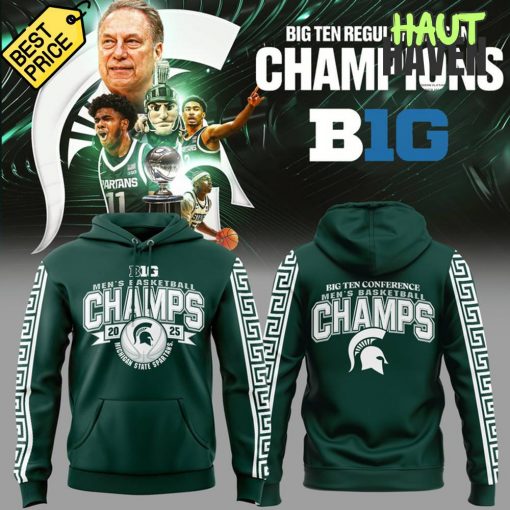 Michigan State Spartans Basketball Big 10 Champions Hoodie