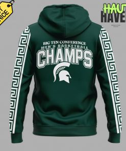 Michigan State Spartans Basketball Big 10 Champions Hoodie