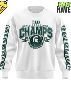 Michigan State Spartans Basketball Big 10 Champions White Sweatshirt