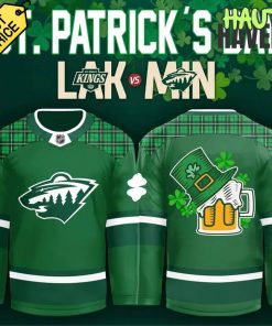 Minnesota Wild x St. Patrick's Day Special Green Hockey Jersey