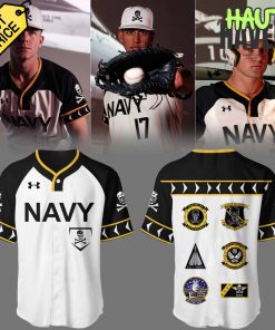 Navy Midshipmen Special New 2025 Jolly Rogers “Fear The Bones” Baseball Jersey