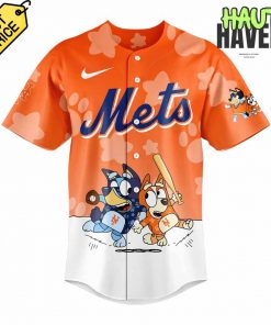 New York Mets x Bluey and Bingo Special Orange Baseball Jersey