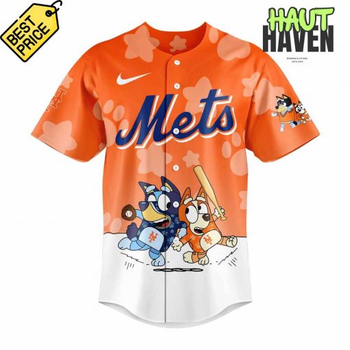 New York Mets x Bluey and Bingo Special Orange Baseball Jersey