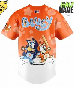 New York Mets x Bluey and Bingo Special Orange Baseball Jersey