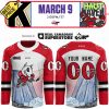 Wisconsin Badgers WCHA Final Faceoff Champions White Hockey Jersey