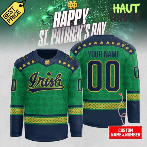 Notre Dame Fighting Irish Happy St. Patrick’s Day Special Hockey Jersey