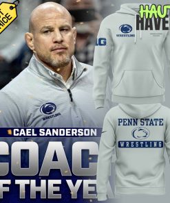 Penn State Nittany Lions New Coach Cael Sanderson Grey Hoodie