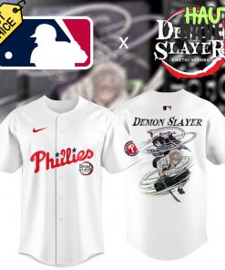 Philadelphia Phillies x Demon Slayer MLB 2025 Special Collab Baseball Jersey