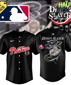 Philadelphia Phillies x Demon Slayer MLB 2025 Special Collab Baseball Jersey