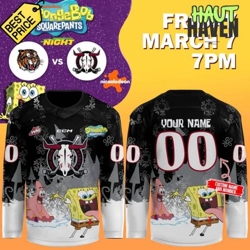 Red Deer Rebels Nickelodeon Night SpongeBob SquarePants Special Hockey Jersey