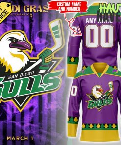 San Diego Gulls 2025 Mardi Gras Special Hockey Jersey