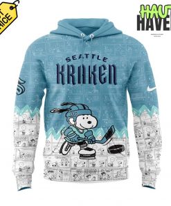 Seattle Kraken 75 Years Anniversary of Peanuts Special New Hoodie