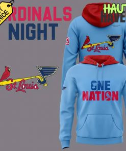 St. Louis Blues Cardinals Night One Nation Special New Hoodie