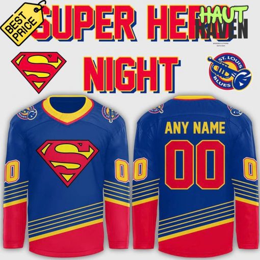 St. Louis Blues x 2025 Super Hero Night Special Hockey Jersey