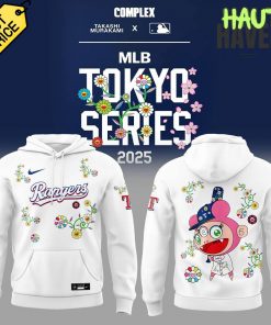 Texas Rangers Takashi Murakami x MLB World Tour Tokyo Series White Flower Hoodie