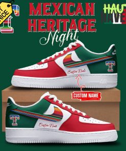 Texas Rangers x Mexican Heritage Night Personalized Air Force 1 Sneaker