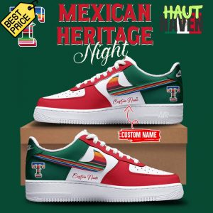 Texas Rangers x Mexican Heritage Night Personalized Air Force 1 Sneaker