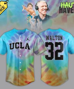 UCLA Bruins Basketball Honors the Late Bill Walton Hippie Pattern Baseball Jersey