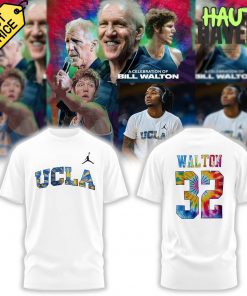 UCLA Bruins Basketball Honors the Late Bill Walton White Tee