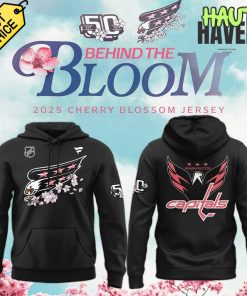 Washington Capitals Cherry Blossom 50th Anniversary Black Hoodie