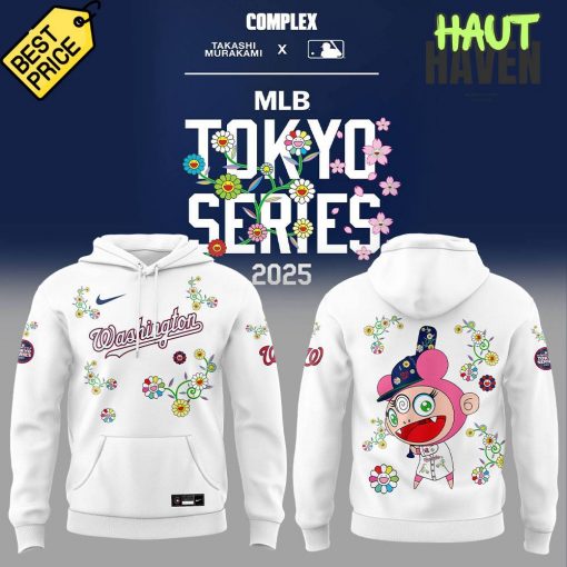 Washington Nationals Takashi Murakami x MLB World Tour Tokyo Series White Flower Hoodie