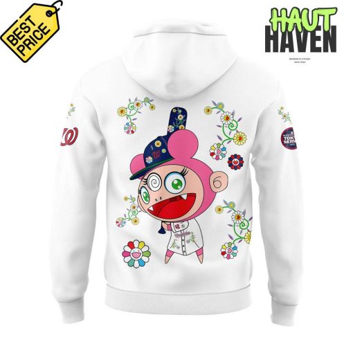 Washington Nationals Takashi Murakami x MLB World Tour Tokyo Series White Flower Hoodie