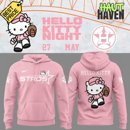 Houston Astros The Next Frontier x Hello Kitty Special Pink Hoodie