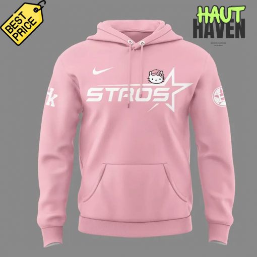 Houston Astros The Next Frontier x Hello Kitty Special Pink Hoodie