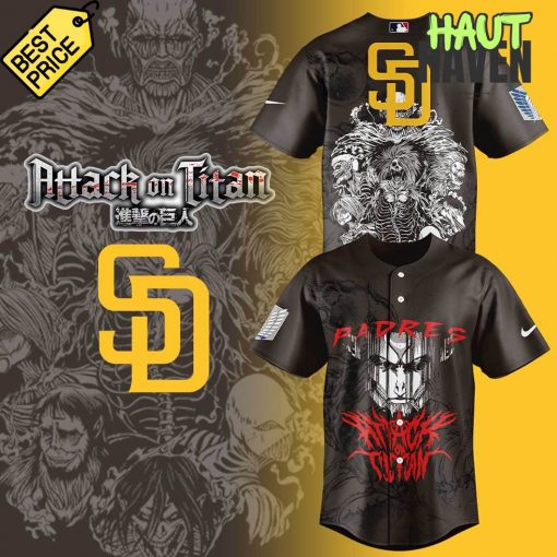 San Diego Padres x Attack on Titan Special Baseball Jersey