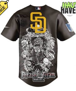 San Diego Padres x Attack on Titan Special Baseball Jersey