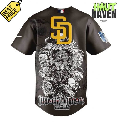 San Diego Padres x Attack on Titan Special Baseball Jersey